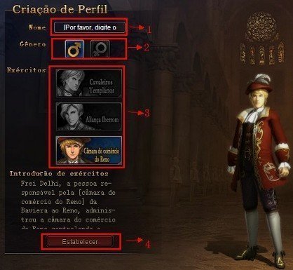 Criação do personagem